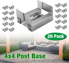 20Pcs 4x4 Concrete Deck Post Anchor Base Adjustable Metal Post Bracket Post Base picture