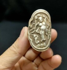 Early Collection of Old Silversmith Pure Handmade Little Man Spring Ring picture