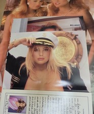 Vintage 1987, 88, 89 Playboy Centerfold Poster Only Lot (36) Full Years Jan-Dec picture