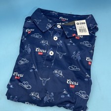 Jedco Men’s Coors Banquet Performance Polo Shirt 7125 Polyester Size L New picture