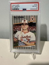1989 Fleer Bill Ripken FF ERROR Card #616 Billy Face Bat Rare PSA 8 picture