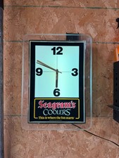 Seagrams Coolers Vintage Lighted Wall Clock This Is Where The Fun Starts picture
