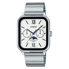 CASIO MTP-M305D-7A2V MOONPHASE QUARTZ ANALOG WHITE DIAL WATCH picture