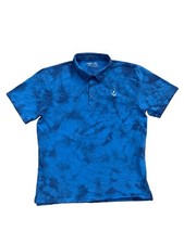 Grateful Dead c section 119 Embroidered Logo Blue Tie Dye Polo Shirt XL picture