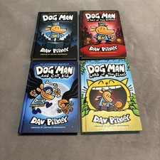 Dog Man Hardcover Book Lot 1 3 4 5 Dav Pilkey Starter Pack Set Lot of 4 picture