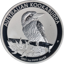 2021 Australia 1 Ounce Silver Kookaburra BU - STOCK picture