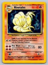 Pokemon Base Set Ninetales Unlimited 12/102 HP picture
