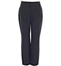 Lafayette 148 New York Black Slim Ankle Pants Back Vent Slimming Medium picture