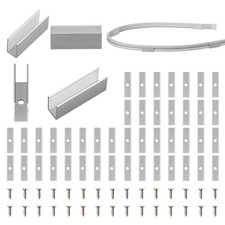 60Pcs 6x12mm Aluminum Neon Mounting Clips Brackets for LED Strip Light Screws picture