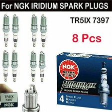 8PCS IRIDIUM IX NGK SPARK PLUGS TR5IX 7397 FOR FORD GM CADILLAC CHEVROLET NEW picture
