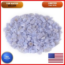 Justinstones Natural Blue Lace Agate Polished Chips Crushed Tumbled Stone picture