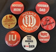8 Indiana University Hoosiers Vintage Pins College 80's Mom Dad Football picture