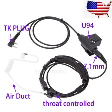 U94 PTT Neck Throat Mic Earpiece Nato Tactical Headset Baofeng UV-5R Ham Radios picture