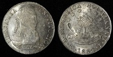 BOLIVIA Bolivar Silver 1832 PTS JL 8 Soles UNC Mint Luster SCARCE KM# 97 (804) picture
