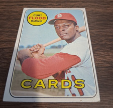 CURT FLOOD 1969 TOPPS VINTAGE Baseball Card #540 ST LOUIS CARDINALS VG picture