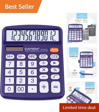 Stylish 12-Digit Desktop Calculator with Large Display - Ideal for Any Setting picture