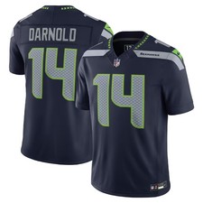 Men's Seattle Seahawks College Navy Custom Game Stitched picture