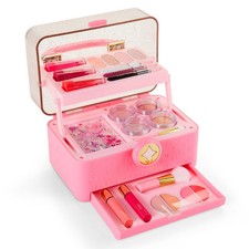 27pc FAO Schwarz Girl's Portable Makeup Set / Kit with Storage Case Ages 6+ picture