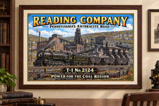 Reading Company T-1 No. 2124 Railroad Poster Vintage Style 11x17 picture