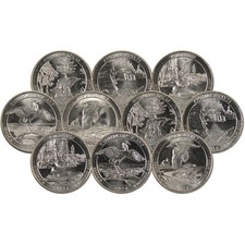 2018 P&D Quarter 10 Coin Set Clad Uncirculated Mint State picture