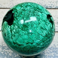 7.1 lb  Natural Malachite Crystal Sphere Ball Polished Green Stone Display picture