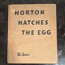 Dr. Seuss HORTON HATCHES THE EGG 1940 First Edition Early/2nd Printing 4-Line picture