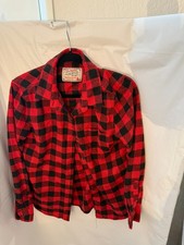 JACHS MFG Co Men's M Red Black Buffalo Plaid Flannel Shirt picture