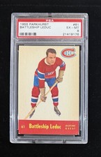 1955 Parkhurst Hockey - #61 Battleship LeDuc- PSA 6 picture