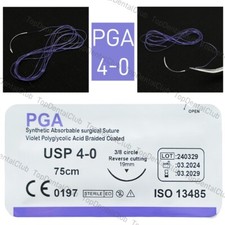 PGA USP 4-0 Dental Synthetic Oral 3/8 Cutting picture