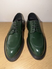 J.M. Weston Men's Green Leather Lace Up Derby Dress Shoes Round US 6 D picture