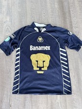Drako Pumas UNAM Soccer Jersey Navy Blue Yellow Banamex VTG 2000 Mens One Size picture