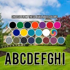 18” Alphabet Yard Sign Letters, Bebas Font, 26pc Yard Card Business, 52 Stakes picture