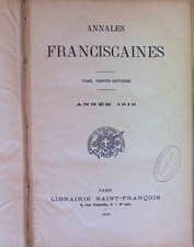 Annales Franciscaines, Annee 1916. picture