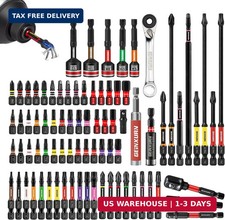 Geinxurn 82Pieces Impact Screwdriver Bits Set, Magnetic S2 Steel Phillips/Square picture