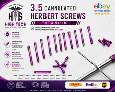 3.5mm HerBèrt Cannulatèd Screws Titanium 14-40mm Set of 44 Pcs + Driver & Bit picture