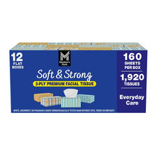 Member’s Mark Soft & Strong 2-Ply Premium Facial Tissues 12 Flat Boxes, 160 tiss picture