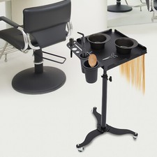 Adjustable Salon Tray Cart Rolling Hairdressing Tool Trolley with 2 Bowls picture