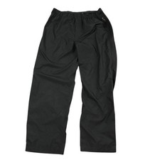 VTG LL Bean Outdoor Shell Rain Pants Men Large Black Hiking Utility Side Zippers picture