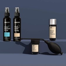 Hair Illusion 100% Real Hair Fibers Combo: Fibers, Hold & Water Spray, & App. picture