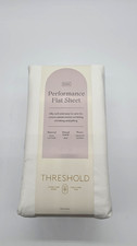 Threshold 400 Thread Count Performance King White Flat Sheet picture
