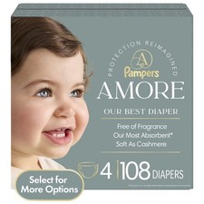 Pampers Amore Baby Diapers Size 4, 108 Count picture
