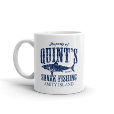 Quint's Shark Fishing White glossy mug picture