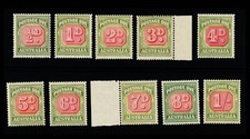 [AUSTRALIA] 1946-57 Postage Due SG D119-D128 SC J71-J80 Set MNH F-VF CA1886 picture