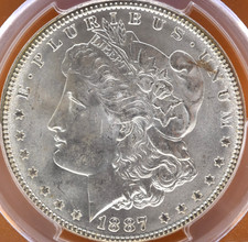 1887 P Morgan Silver Dollar PCGS MS65 $1 Coin Philadelphia Uncirculated picture