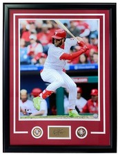 Bryce Harper Framed 16x20 Philadelphia Phillies Photo w/ Laser Engrave Signature picture