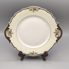 VTG Paul Muller Selb Bavaria Minto China Cake Cookie Serving Plate Gold RARE picture