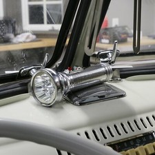 VTG STYLE FLASHLIGHT W COLUMN MOUNTING BRACKET RAT HOT ROD CUSTOM PICKUP TRUCK picture