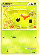 Caterpie - 57/123 - Common (Damaged) HeartGold SoulSilver - Grass Pokémon picture