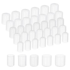 50pcs Round Rubber Protective End Caps 13mm 15mm 17mm 19mm 21mm Clear picture