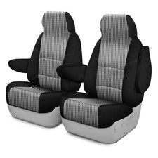 Designer Printed Neosupreme Houndstooth 1st Row White Custom Seat Covers picture